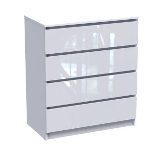 Συρταριέρα Dicama pakoworld mdf σε λευκη glossy απόχρωση 85.5x47x98εκ |  Συρταριέρες -Κονσόλες στο espiti