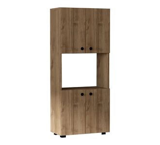 Ντουλάπα κουζίνας Guzel pakoworld σε καρυδί απόχρωση 60x31.4x140εκ |  Ντουλάπια στο espiti