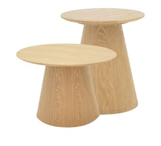 Τραπέζια σαλονιού Kayano pakoworld σετ 2 τεμ mdf σε φυσική απόχρωση |  Τραπεζάκια σαλονιού στο espiti