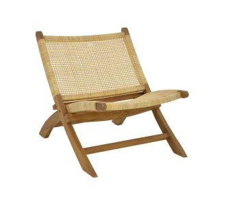 Πολυθρόνα Jerenze pakoworld φυσικό teak ξύλο-φυσικό rattan 65x78x68εκ |  Καρέκλες στο espiti