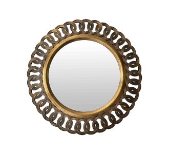 Καθρέπτης Atic Inart σε χρυσή αντικέ απόχρωση Φ50.8x5.3εκ |  Καθρέπτες στο espiti