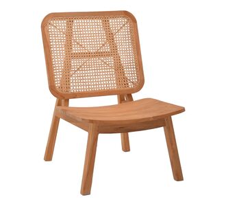 Πολυθρόνα Viborg pakoworld φυσικό teak ξύλο-φυσικό rattan 60x75x87εκ |  Πολυθρόνες τραπεζαρίας στο espiti