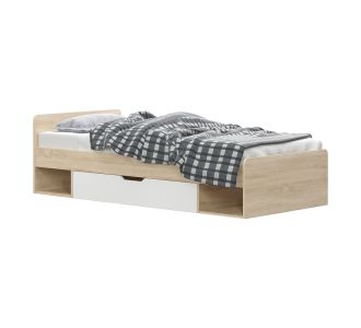 Κρεβάτι με συρτάρι Letto pakoworld σε oak - λευκό απόχρωση 90x200εκ |  Κρεβάτια στο espiti