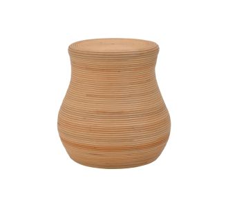 Σκαμπό Bulaten Inart rattan σε φυσική απόχρωση Φ45x45εκ |  Σκαμπώ στο espiti