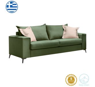 Καναπές Verona pakoworld 3θέσιος κυπαρισσί ύφασμα με μαξιλάρια σε κρεμ απόχρωση 225x93x100εκ |  Κατόπιν Παραγγελίας στο espiti
