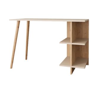 Γραφείο εργασίας Volet pakoworld σε oak- sandstone απόχρωση 114x56x76εκ |  Γραφεία στο espiti