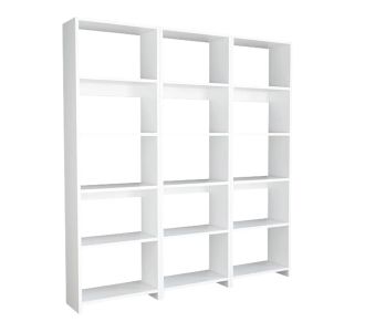 Βιβλιοθήκη Rabuku pakoworld σε λευκή απόχρωση 146x22x160εκ |  Βιβλιοθήκες στο espiti