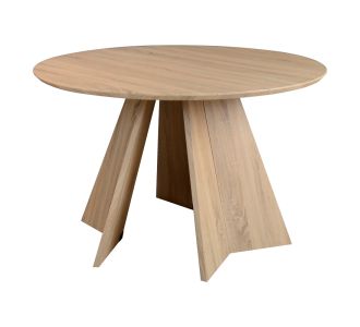 Τραπέζι Bibble pakoworld MDF σε φυσική απόχρωση Φ120x76εκ |  Τραπέζια στο espiti