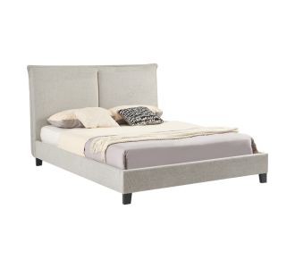 Κρεβάτι διπλό Majus pakoworld ύφασμα γκρι-μπεζ 160x200εκ |  Κρεβάτια στο espiti