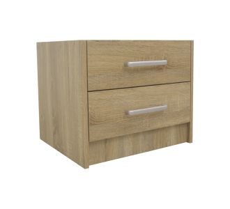 Κομοδίνο OLYMPUS pakoworld με 2 συρτάρια σε φυσική απόχρωση 47.5x40.5x40.5εκ |  Κομοδίνα στο espiti