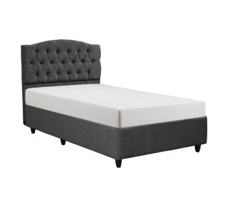 Κρεβάτι Lanse I pakoworld μπουκλέ σε ανθρακί απόχρωση 120x200εκ |  Κρεβάτια στο espiti