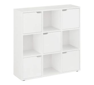Βιβλιοθήκη Bookel pakoworld σε λευκή απόχρωση 88.5x27.5x89.3εκ |  Βιβλιοθήκες στο espiti