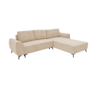 Kαναπές κρεβάτι τριθέσιος αναστρέψιμος Settee pakoworld ύφασμα με αποθηκευτικό χώρο σε μπεζ απόχρωση 286x204x93εκ |  Καναπέδες γωνιακοί στο espiti