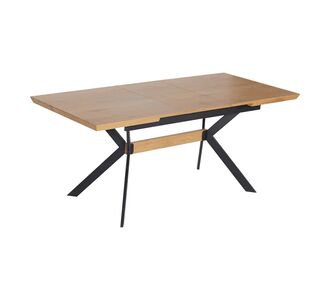 Τραπέζι Jessamy pakoworld επεκτεινόμενο MDF 43mm σε φυσική απόχρωση και πόδι μεταλλικό μαύρο 160/200x90x76εκ |  Τραπέζια στο espiti