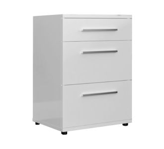 Κομοδίνο Elegance pakoworld με 3 συρτάρια σε λευκή απόχρωση 40x39x57εκ |  Κομοδίνα στο espiti