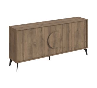 Μπουφές Gora pakoworld σε απόχρωση ανοιχτό καρυδί 180x35.6x82εκ |  Συνθέσεις σαλονιού στο espiti