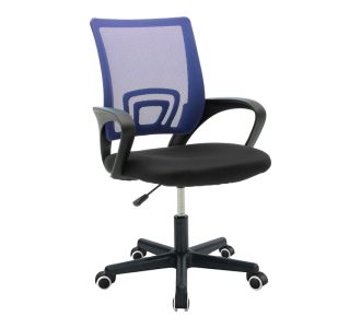 Καρέκλα γραφείου Berto II pakoworld με ύφασμα mesh σε μπλε-μαύρη απόχρωση 60x48x85-95εκ |  Καρέκλες γραφείου παιδικές στο espiti