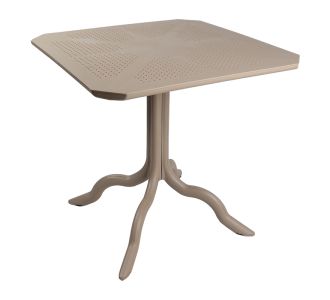 Τραπέζι Icon  pakoworld PP σε απόχρωση cappucino 80x80x74.5εκ |  Τραπέζια κήπου στο espiti