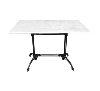 Τραπέζι μαρμάρινο Zosal pakoworld μαντέμι σε λευκή-μαύρη απόχρωση 110x70x71.8εκ |  Τραπέζια στο espiti