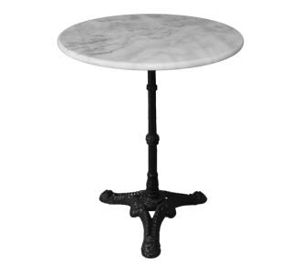 Τραπέζι μαρμάρινο Ancara pakoworld μαντέμι σε λευκή-μαύρη απόχρωση  Φ60x70.8εκ |  Τραπέζια στο espiti