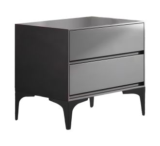 Κομοδίνο Lamesa pakoworld mdf σε ανρθρακί απόχρωση με μαύρα μεταλλικά πόδια 50x40x48εκ |  Κομοδίνα στο espiti