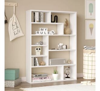 Βιβλιοθήκη Decora pakoworld σε λευκη απόχρωση 90x22x123.6εκ |  Βιβλιοθήκες στο espiti