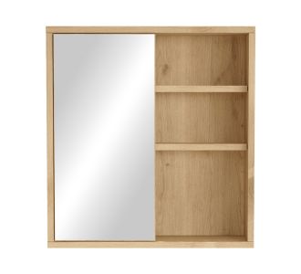 Ντουλάπι μπάνιου Bagno με καθρέπτη pakoworld σε φυσική απόχρωση 60x14.5x63.6εκ |  Καθρέπτες Μπάνιου στο espiti