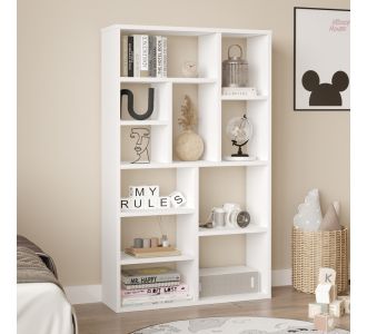 Βιβλιοθήκη Boteca 10θέσεων pakoworld σε λευκή απόχρωση 75x22x123.6εκ |  Βιβλιοθήκες στο espiti