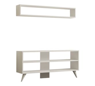 Σύνθετο σαλονιού Prestige pakoworld σε λευκή απόχρωση 120x29,6x50εκ |  HOT DEALS στο espiti