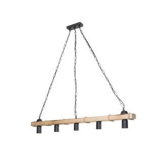 Φωτιστικό οροφής πεντάφωτο Lagoon pakoworld Ε27 σε καφέ απόχρωση 100x8.5x10.5εκ |  Οροφής στο espiti