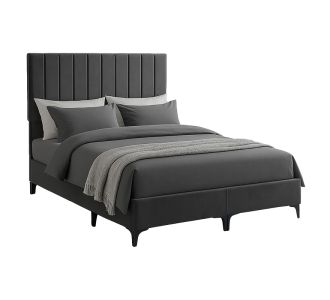 Κρεβάτι Moega pakoworld ύφασμα σε ανθρακί απόχρωση 160x200εκ |  Κρεβάτια στο espiti