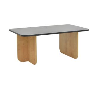 Τραπέζι Beca pakoworld σε oak-μαύρο απόχρωση 100x60x42εκ |  Τραπεζάκια σαλονιού στο espiti