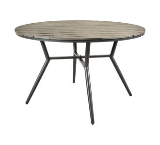 Τραπέζι Appa pakoworld αλουμίνιο και plywood σε ανθρακί απόχρωση Φ120x74εκ |  Τραπέζια κήπου στο espiti