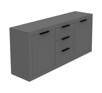 Μπουφές Doha pakoworld σε ανθρακί απόχρωση 180x45x80.5εκ |  Μπουφέδες στο espiti