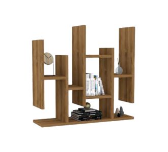 Ραφιέρα τοίχου Bemba pakoworld σε καρυδί απόχρωση 70x19,6x68,8εκ |  Ραφιέρες τοίχου στο espiti