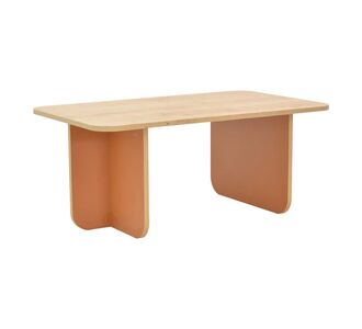 Τραπέζι Bοca pakoworld σε oak-κεραμιδί απόχρωση 100x60x42εκ |  Τραπεζάκια σαλονιού στο espiti