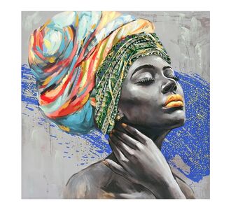 Πίνακας σε καμβά Africana Inart 100x3x100εκ |  Πίνακες στο espiti