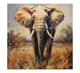 Πίνακας σε καμβά Elepho Inart 100x3x100εκ |  Πίνακες στο espiti