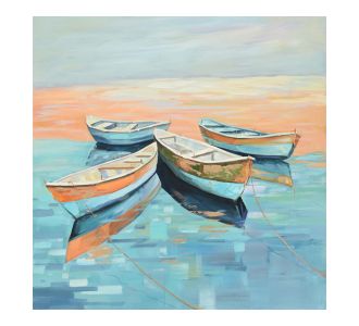 Πίνακας σε καμβά Boatty Inart 100x3x100εκ |  Πίνακες στο espiti