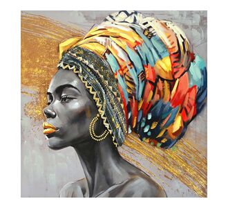 Πίνακας σε καμβά Africana I Inart 100x3x100εκ |  Πίνακες στο espiti