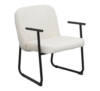 Καρέκλα επισκέπτη Vindor pakoworld ύφασμα σε κρεμ απόχρωση με μαύρο μεταλλικό πόδι 65x68.5x79.5εκ |  Πολυθρόνες τραπεζαρίας στο espiti