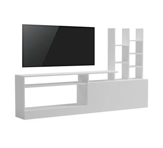 Σύνθετο σαλονιού Seruno pakoworld σε λευκή απόχρωση 170x25x100εκ |  Συνθέσεις σαλονιού στο espiti