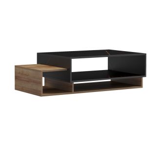 Τραπέζι σαλονιού Dekost pakoworld σε oak με μαύρο μαρμάρου απόχρωση 105x50x32εκ |  Τραπεζάκια σαλονιού στο espiti