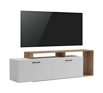 Έπιπλο τηλεόρασης Tobler pakoworld σε oak- λευκή απόχρωση 170x40x53εκ |  Έπιπλα τηλεόρασης στο espiti