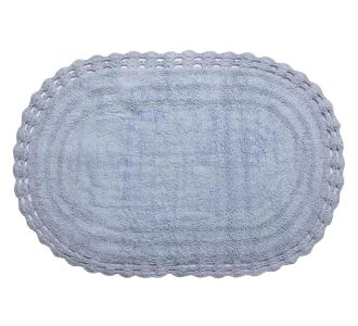 ΠΑΤΑΚΙ oval (70cm x 140cm) σιέλ 5206978153952 SilkFashion |  Πατάκια Μπάνιου στο espiti