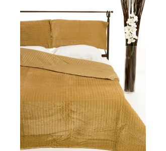 ΚΟΥΒΕΡΛΙ σετ (220cm x 240cm + 2 x 50cm x 70cm) VELVET χρυσό 6978000000918 SilkFashion |  Κουβερλί Υπέρδιπλα στο espiti