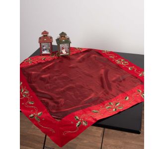 χριστουγεννιάτικο καρέ (90cm x 90cm) 1262 6978000001297 SilkFashion |  Χριστουγεννιάτικα Τραπεζομάντηλα  στο espiti