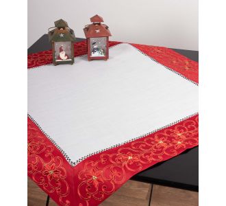 χριστουγεννιάτικο τραπεζομάντηλο (160cm x 320cm)  9016 κόκκινο 6978000001414 SilkFashion |  Χριστουγεννιάτικα Τραπεζομάντηλα  στο espiti