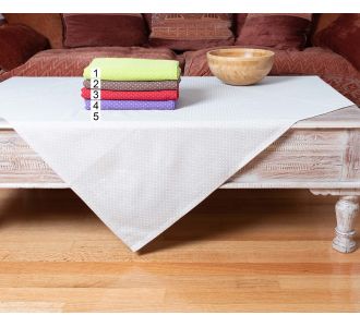 τραπεζοκαρέ (140cm x 140cm) πουά λαχανί 6978000001677 SilkFashion |  Τραπεζομάντηλα στο espiti