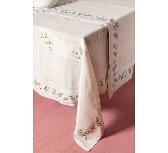 καρέ (90cm x 90cm) 866 άμμου/ροζ 6978000001956 SilkFashion |  Τραπεζομάντηλα στο espiti